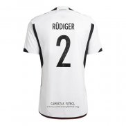 Camiseta Alemania Jugador Rudiger Primera 2022