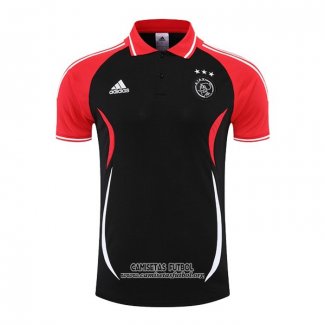 Camiseta Polo del Ajax 2022/2023 Negro y Rojo