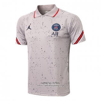 Camiseta Polo del Paris Saint-Germain Jordan 2021/2022 Gris