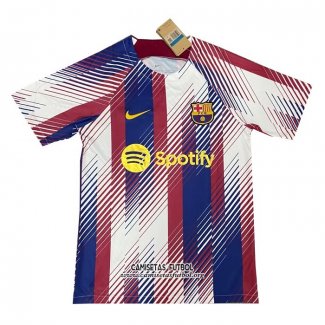 Camiseta Pre Partido del Barcelona 2023 Azul y Rojo