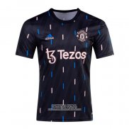 Camiseta Pre Partido del Manchester United 2022 Negro