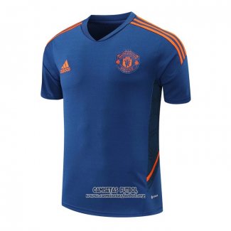 Camiseta de Entrenamiento Manchester United 2022/2023 Azul