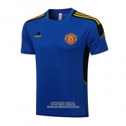 Camiseta de Entrenamiento Manchester United 2021/2022 Azul