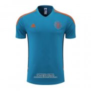 Camiseta de Entrenamiento Manchester United 2022/2023 Azul