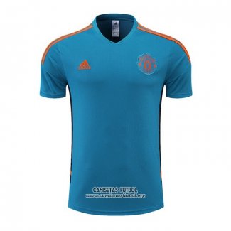 Camiseta de Entrenamiento Manchester United 2022/2023 Azul