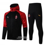 Chandal con Capucha del AC Milan 2021 Negro