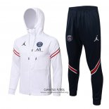 Chandal con Capucha del Paris Saint-Germain 2021/2022 Blanco