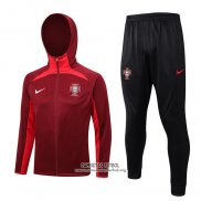 Chandal con Capucha del Portugal 2023/2024 Rojo