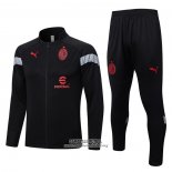 Chandal de Chaqueta del AC Milan 2022/2023 Negro y Rojo