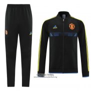 Chandal de Chaqueta del Manchester United 2021/2022 Negro y Azul