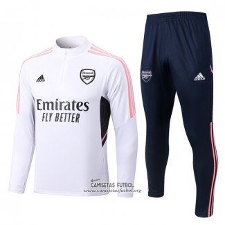 Chandal de Sudadera del Arsenal Nino 2022/2023 Blanco