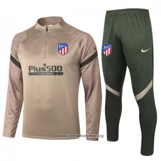 Chandal de Sudadera del Atletico Madrid 2020/2021 Caqui