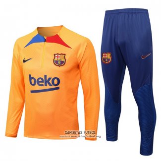 Chandal de Sudadera del Barcelona 2022/2023 Naranja