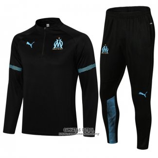 Chandal de Sudadera del Olympique Marsella 2021/2022 Negro