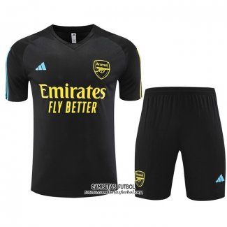 Chandal del Arsenal Manga Corta 2023/2024 Negro - Pantalon Corto