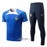 Chandal del Francia Manga Corta 2022/2023 Azul