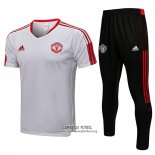 Chandal del Manchester United Manga Corta 2021/2022 Blanco