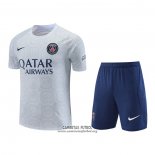 Chandal del Paris Saint-Germain Manga Corta 2022/2023 Gris - Pantalon Corto