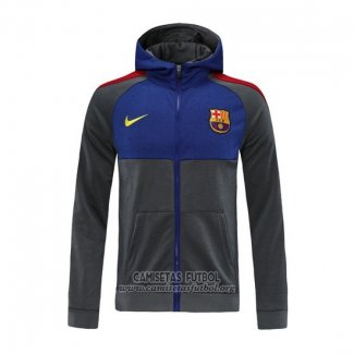 Chaqueta con Capucha del Barcelona 2020/2021 Gris