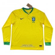 Camiseta Brasil Primera Manga Larga 2022