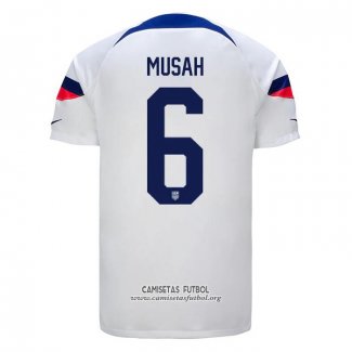 Camiseta Estados Unidos Jugador Musah Primera 2022