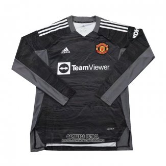 Camiseta Manchester United Portero Manga Larga 2021/2022 Negro