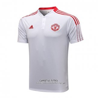 Camiseta Polo del Manchester United 2021/2022 Blanco