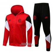 Chandal con Capucha del AC Milan 2021/2022 Rojo