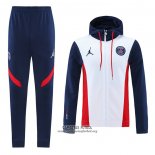 Chandal con Capucha del Paris Saint-Germain 2021-2022 Blanco