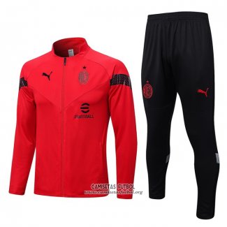 Chandal de Chaqueta del AC Milan 2022/2023 Rojo