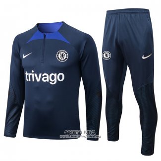 Chandal de Sudadera del Chelsea 2022/2023 Azul