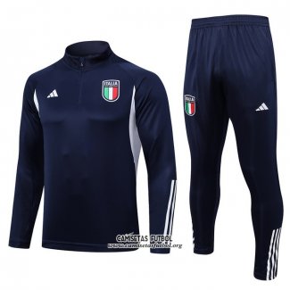 Chandal de Sudadera del Italia Nino 2023/2024 Azul