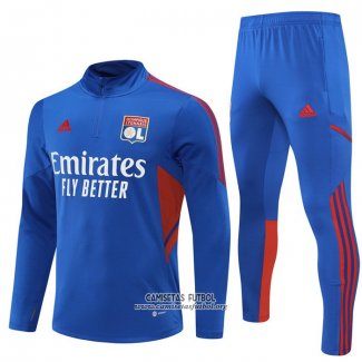 Chandal de Sudadera del Lyon 2022/2023 Azul