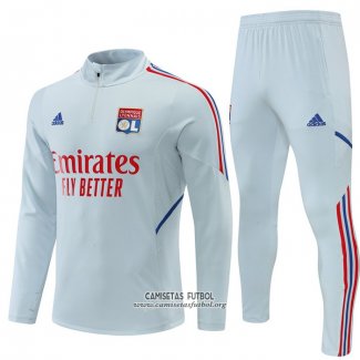 Chandal de Sudadera del Lyon 2022/2023 Gris