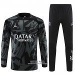 Chandal de Sudadera del Paris Saint-Germain Jordan 2022/2023 Negro y Gris