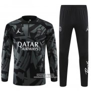 Chandal de Sudadera del Paris Saint-Germain Jordan 2022/2023 Negro y Gris