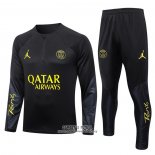 Chandal de Sudadera del Paris Saint-Germain Jordan 2023/2024 Negro