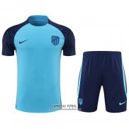 Chandal del Atletico Madrid Manga Corta 2022/2023 Azul - Pantalon Corto