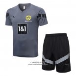 Chandal del Borussia Dortmund Manga Corta 2022/2023 Gris - Pantalon Corto