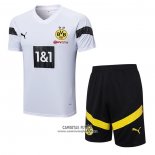 Chandal del Borussia Dortmund Manga Corta 2022/2023 Blanco - Pantalon Corto