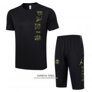 Chandal del Paris Saint-Germain Jordan Manga Corta 2023/2024 Negro - Pantalon Corto