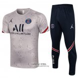 Chandal del Paris Saint-Germain Manga Corta 2021/2022 Gris