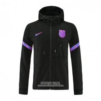 Chaqueta con Capucha del Barcelona 2021/2022 Negro