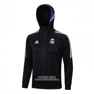 Chaqueta con Capucha del Real Madrid 2022/2023 Negro