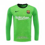 Camiseta Barcelona Portero Manga Larga 2020/2021 Verde