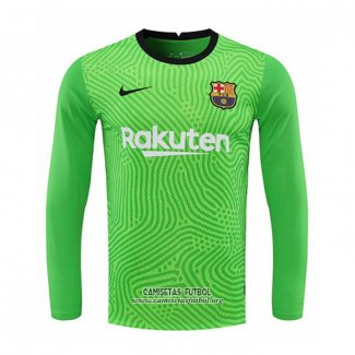 Camiseta Barcelona Portero Manga Larga 2020/2021 Verde