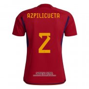 Camiseta Espana Jugador Azpilicueta Primera 2022