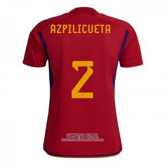 Camiseta Espana Jugador Azpilicueta Primera 2022