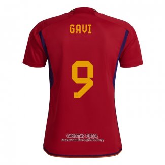 Camiseta Espana Jugador Gavi Primera 2022