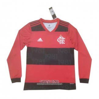 Camiseta Flamengo Primera Manga Larga 2021